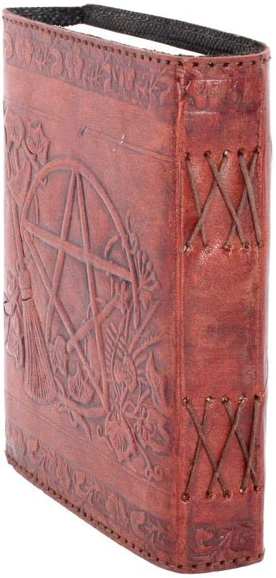 Nemesis Now Pentagram Embossed Leather Journal With Lock 20cm Brown