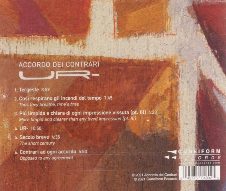 Accordo Dei Contrari - Ur- [Audio CD]