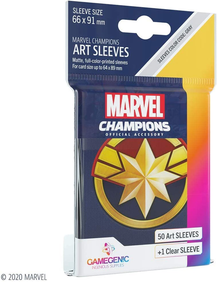 Gamegenic Marvel Champions Art Sleeves - Captain Marvel (50)