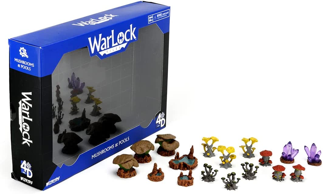 Warlock Tiles: Caverns Accessory - Mushrooms & Pools