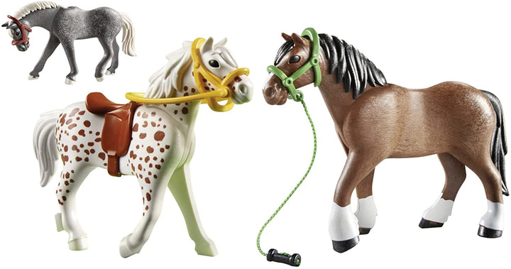 Playmobil 70683 3 Horses, Multicoloured, One Size