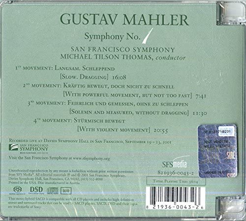 Mahler: Symphony No. 1 [Audio CD]