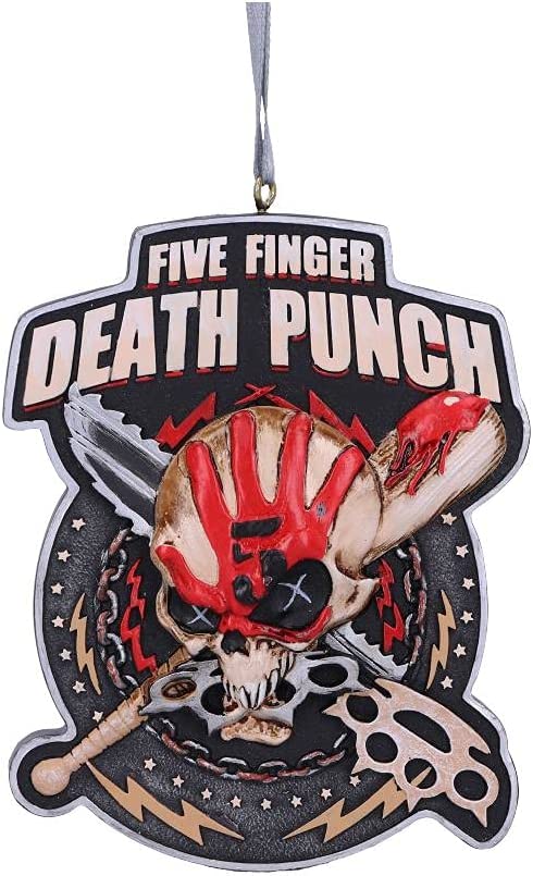 Nemesis Now Five Finger Death Punch Xmas Dec (002) 9.5cm, Red