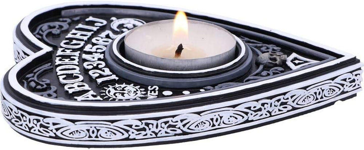 Nemesis Now Black and White Spirit Board Tea Light Holder, Polyresin