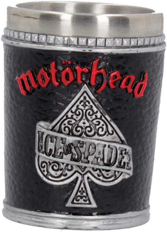 Nemesis Now B4122M8 Motorhead Shot Glass 7cm Black, Resin w/Stainless Steel Insert, 35 milliliters