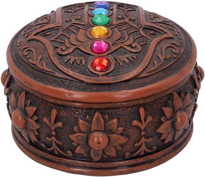 Nemesis Now Hamsa's Chakra Box (Set of 2) 9.5cm, Brown