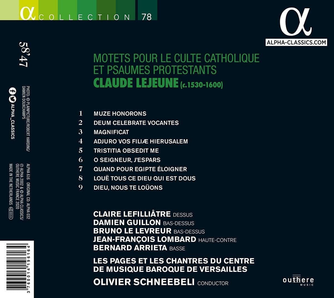 Lejeune: Motets pour le culte catholique et psaumes protestants [Audio CD]