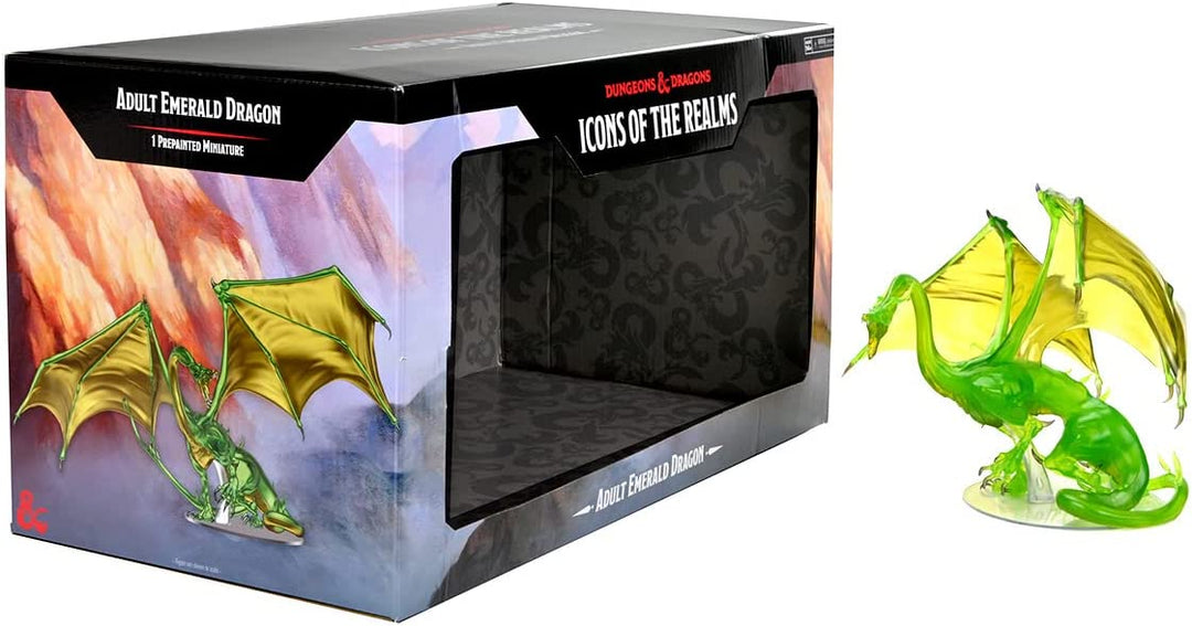 WizKids D&D Icons of The Realms: Adult Emerald Dragon Premium Figure