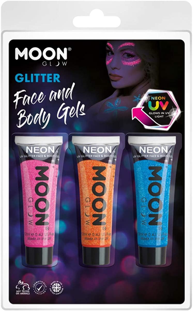 Moon Glow Neon UV Fine Glitter Gel