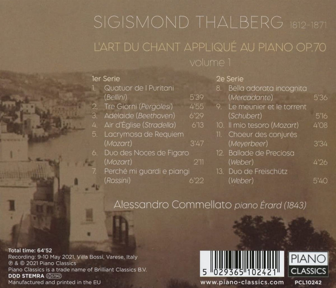 Thalberg: L'Art du Chant Applique au Piano [Audio CD]