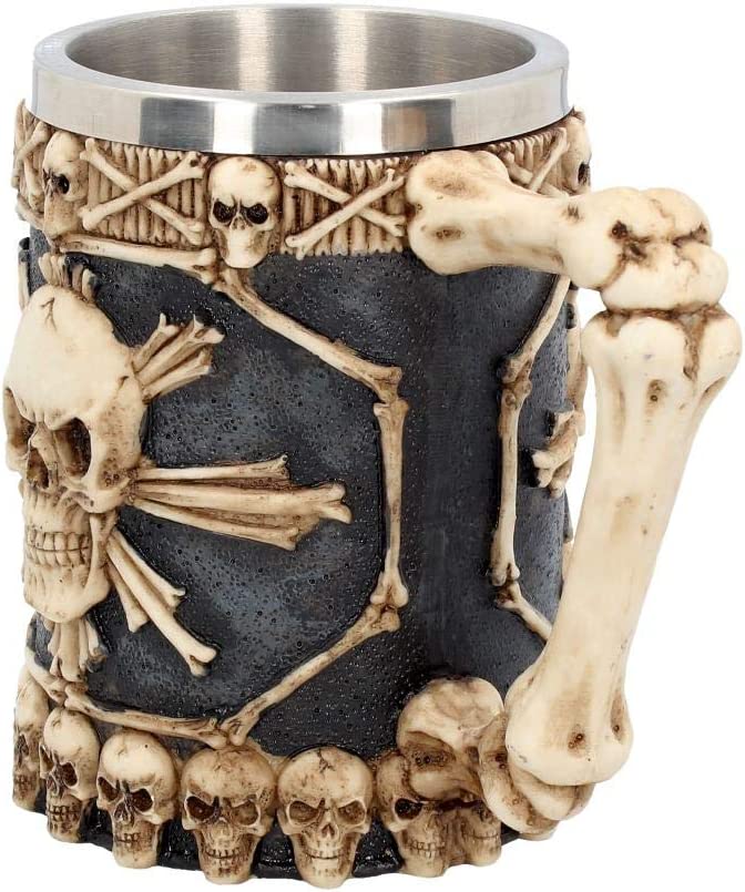 Nemesis Now Large Tankard of Skulls Mug 18cm Ivory