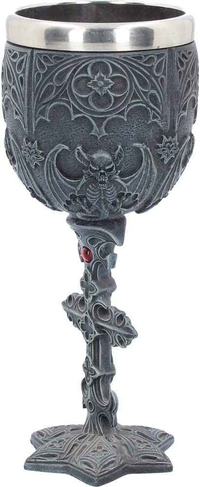 Nemesis Now Vampires Goblet 18.8cm Black, Resin w/stainless steel insert, One Si