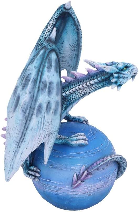 Nemesis Now Mercury Guardian Turquoise Planet Dragon Figurine, Polyresin, Blue,