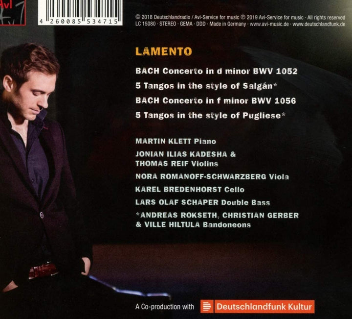 Martin Klett & Ensemble - Lamento: Bach, Salgan, Pugliese [Audio CD]