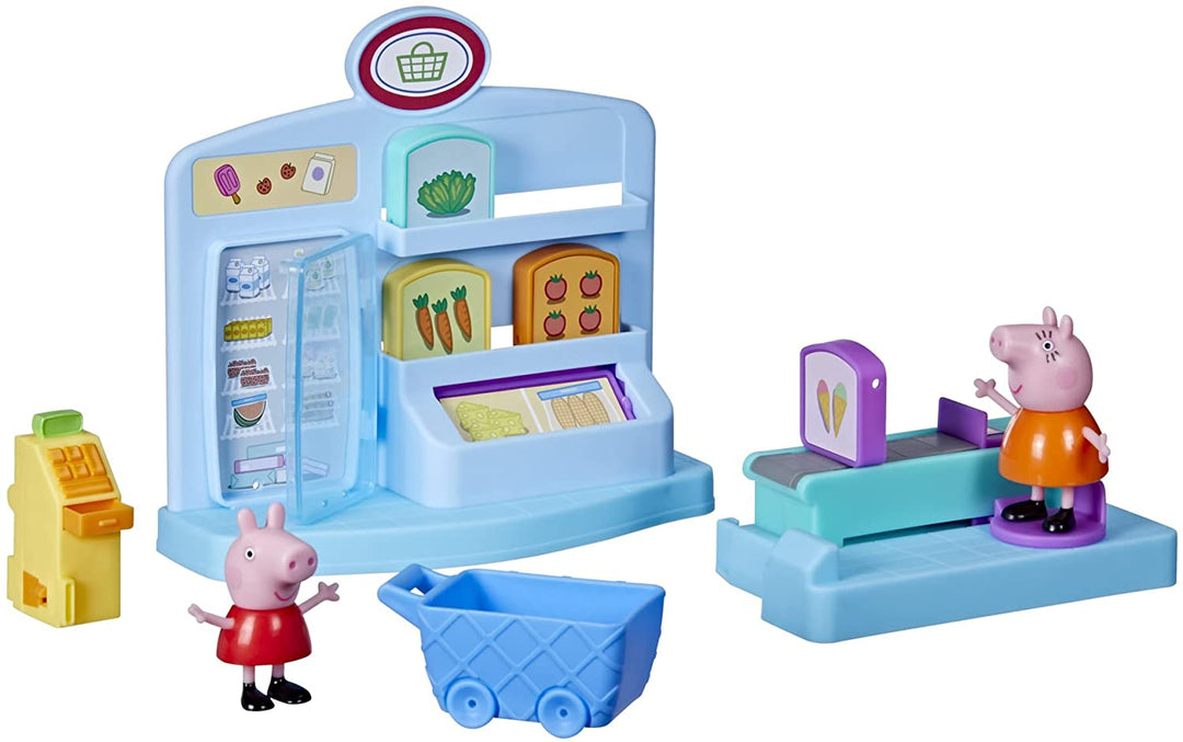 Peppa Pig Peppa’s Adventures Peppa’s Supermarket Playset Preschool Toy: 2 Figure