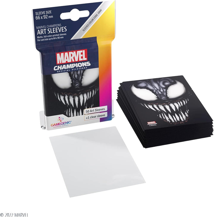 Gamegenic Marvel Champions The Card Game Official Venom Art Sleeves | Pack of 50