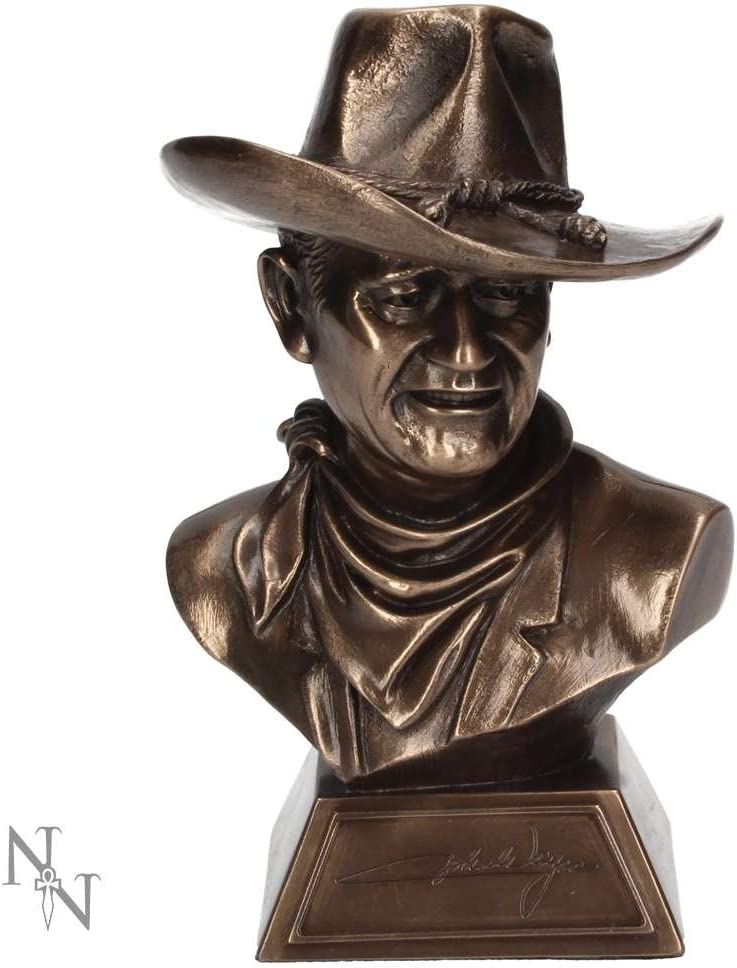 Nemesis Now John Wayne Bust Figurine 18cm Bronze, Resin