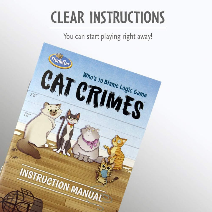 Thinkfun Cat Crimes Who’s to Blame Logic Challenge Game for Kids Age 8 Years Up - Brain Teaser