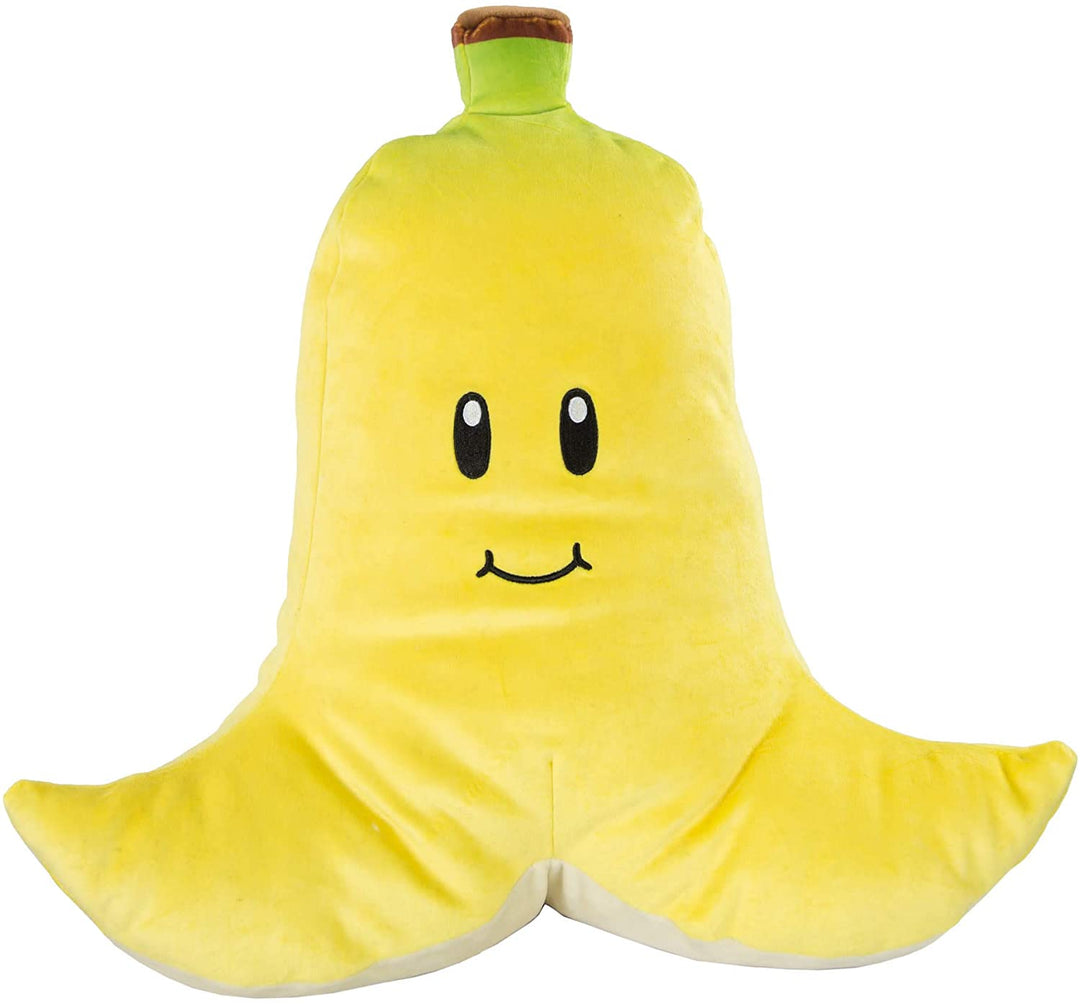 Club Mocchi Mocchi T12958A Mario Kart-Peluche Mochi Banane 40 cm Super Bros 34cm Banana Skin Extra Large Plush, Multicolor