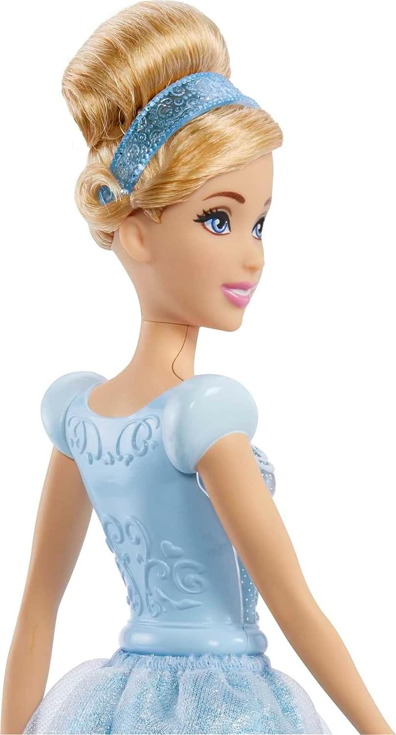 Disney Princess Toys, Cinderella Posable Fashion Doll with Sparkling Clothing and Accessories