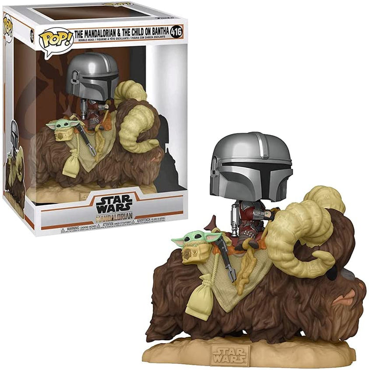 Star Wars The Mandalorian The Mandalorian &amp; The Child On Bantha Funko 52373 Pop. Vinilo # 416