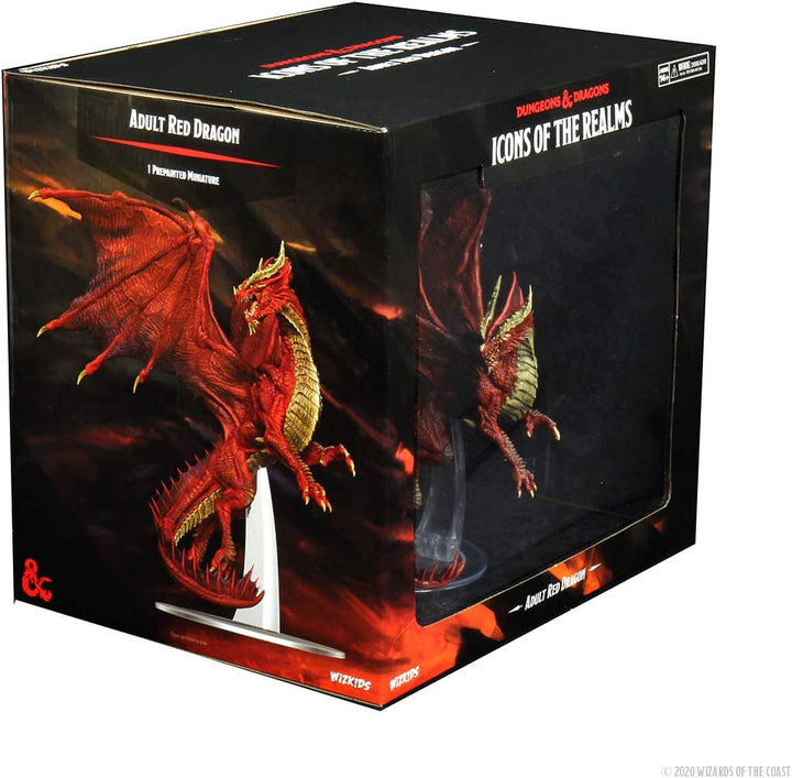 Wiz Kids | D&D Icons of the Realms: Adult Red Dragon Premium Figure | Miniature Game