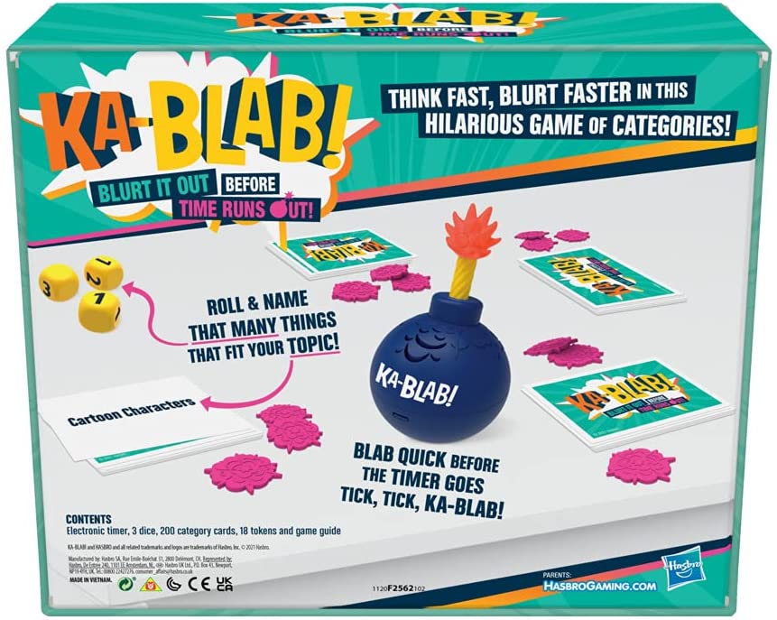Hasbro Gaming Ka-Blab! Familienparty-Brettspiel für 2–6 Spieler, ab 10 Jahren 3