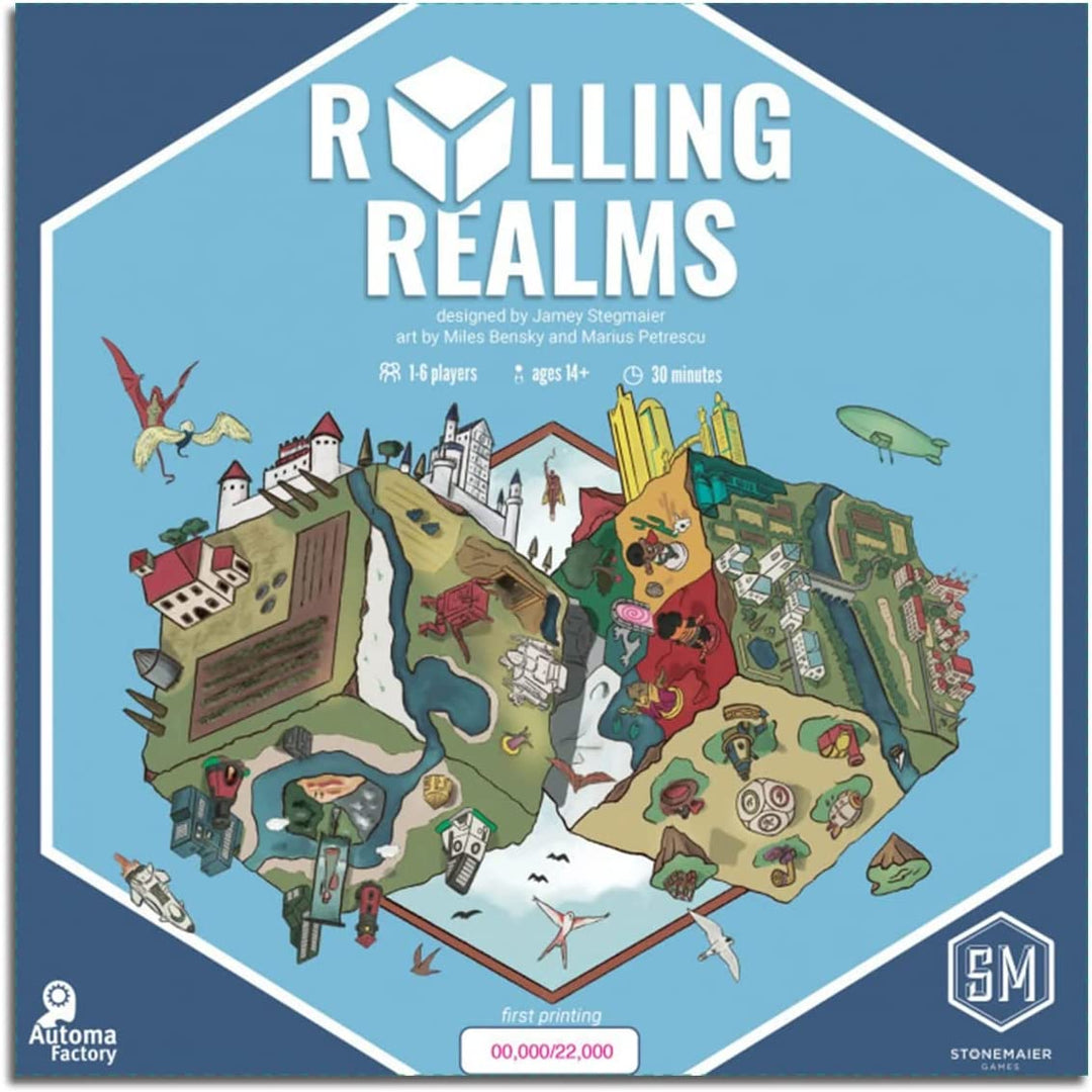 Stonemaier Games Rolling Realms - 1-6 Player Roll-and-Write Game (STM450)