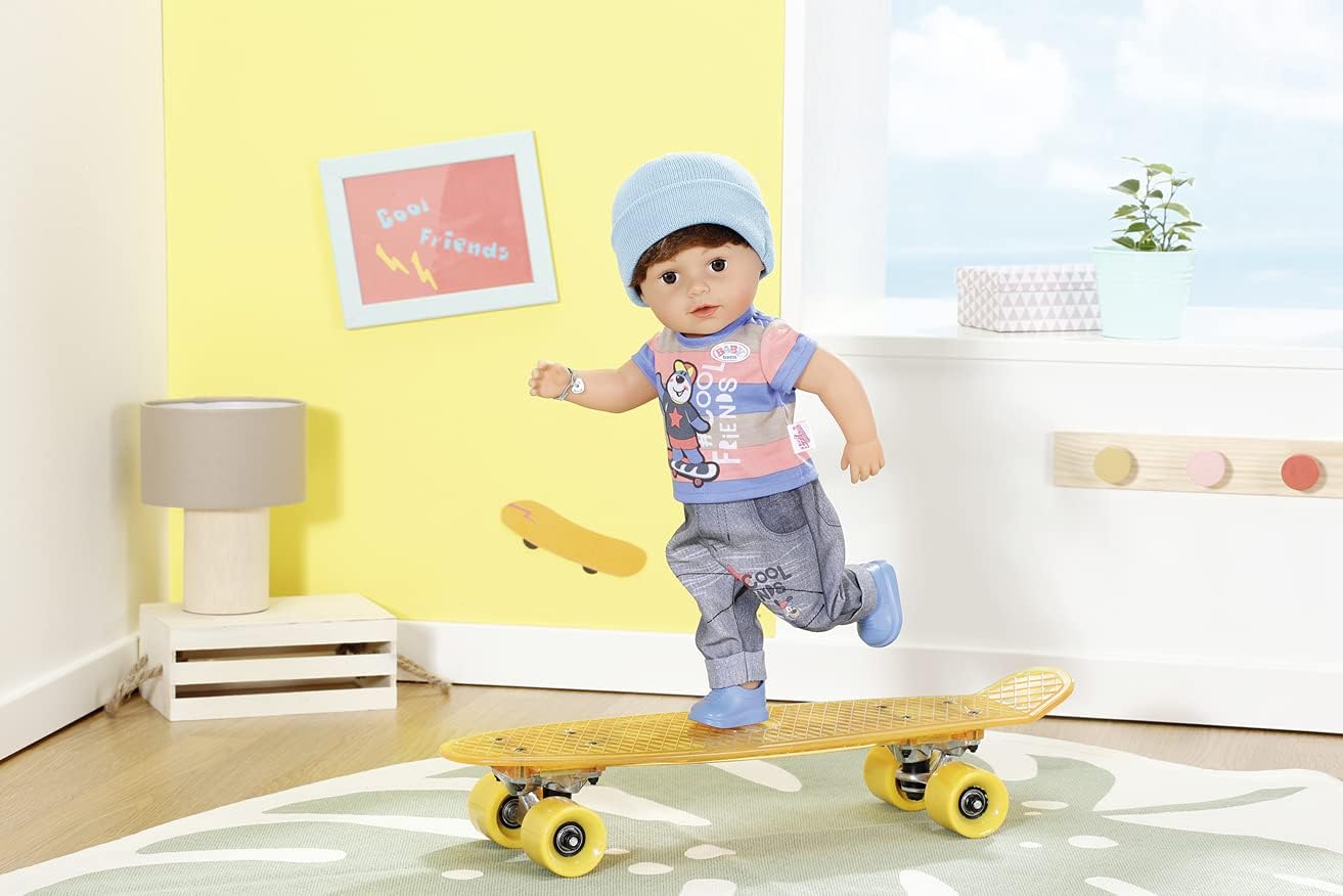 BABY born Brother 43cm Doll - Interactive Vinyl Baby with Moveable Knees, Real Tears & Bath Play 8