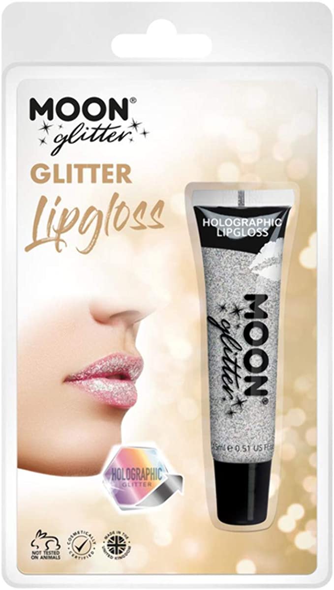 Moon Glitter Holographic Glitter Lipgloss Silver