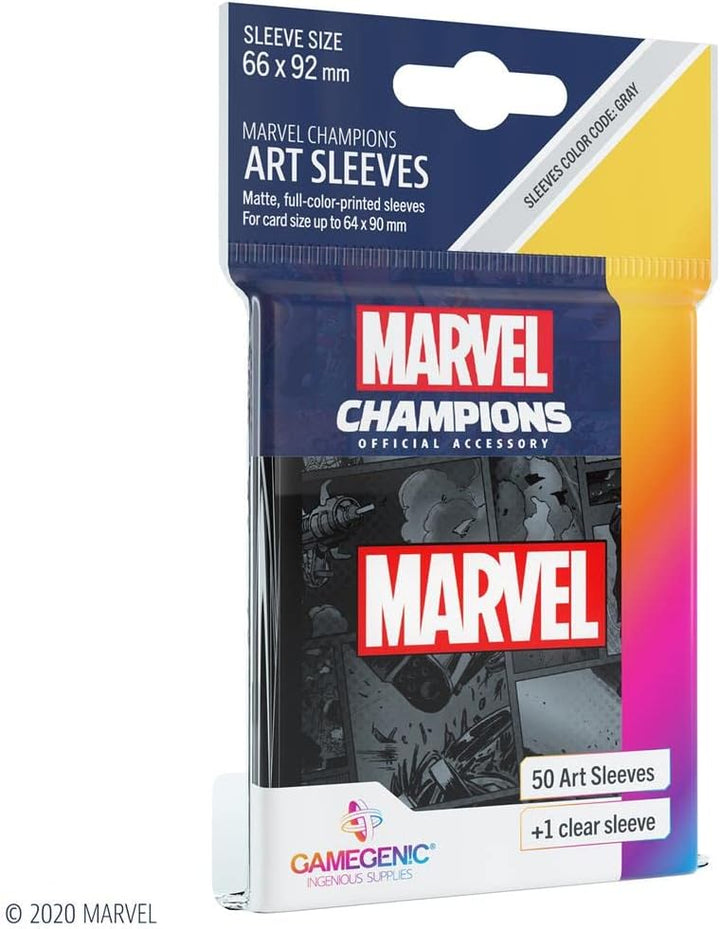 Gamegenic Marvel Champions Sleeves Marvel Black, GGS15013ML