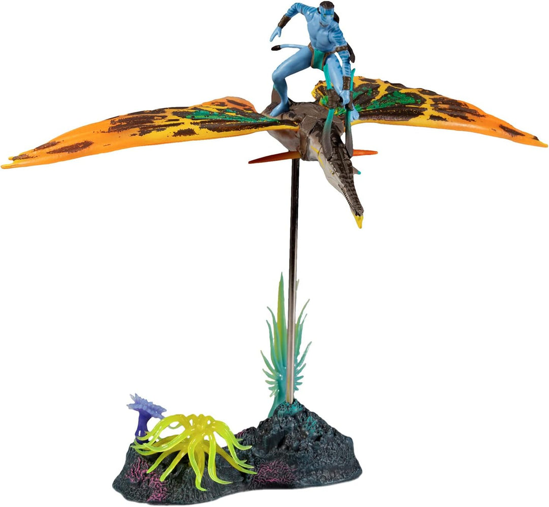 Avatar: The Way Of Water: World Of Pandora Deluxe Action Figure: Jake Sully & Skimwing