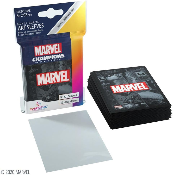 Gamegenic Marvel Champions Sleeves Marvel Black, GGS15013ML