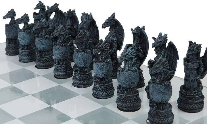 Nemesis Now Dragon Chess Set 43cm Black