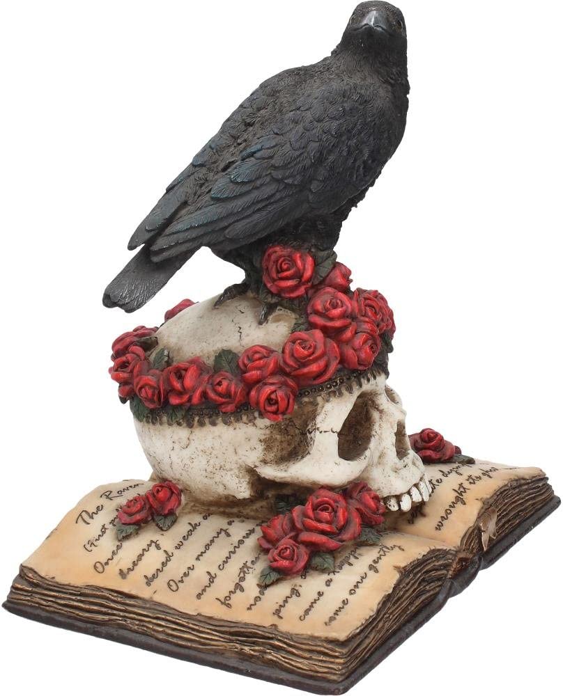 Nemesis Now Heartaches Reflection - Raven Skull Book Figurine in Black Resin 4