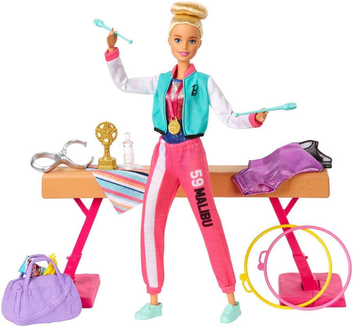 Barbie GJM72 Gymnast Playset, Dolls with Accessories