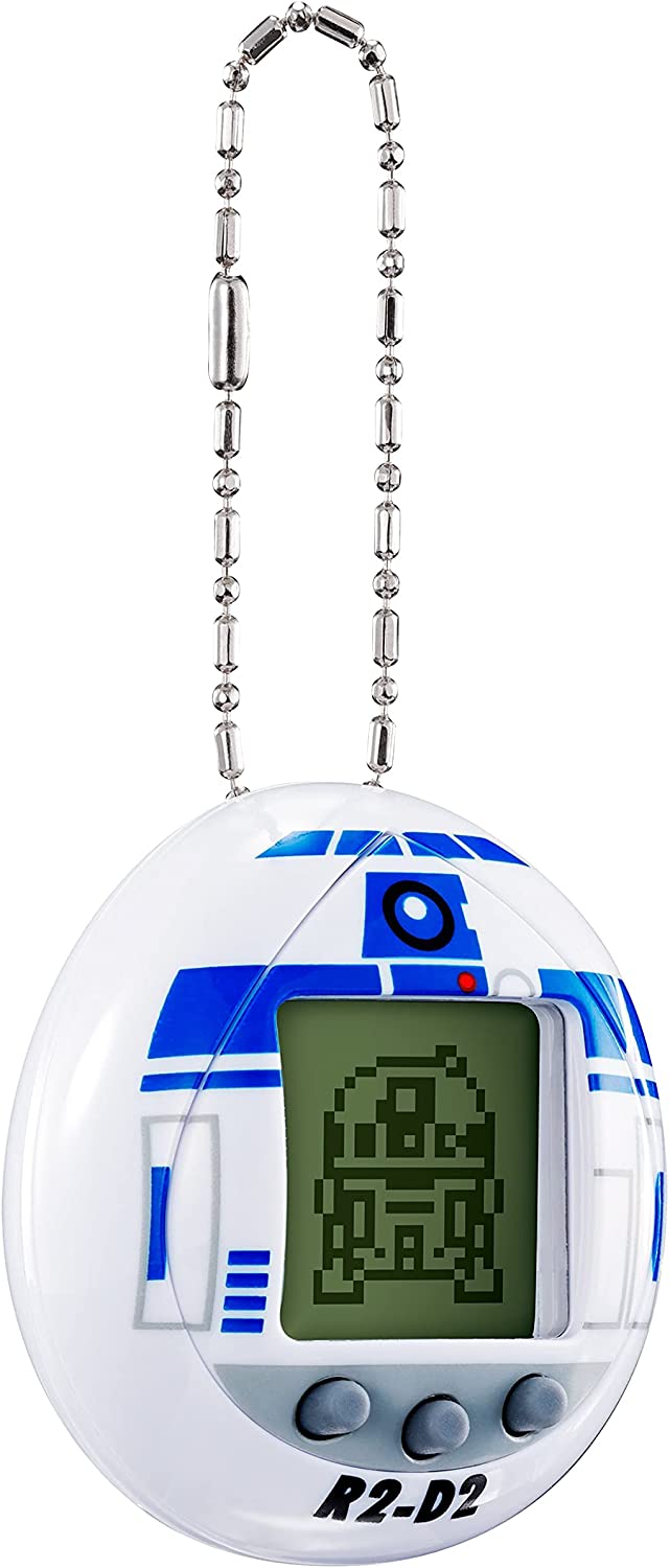 TAMAGOTCHI 88821 Star Wars R2D2 Virtual Pet Droid with Mini-Games, Animated Clip