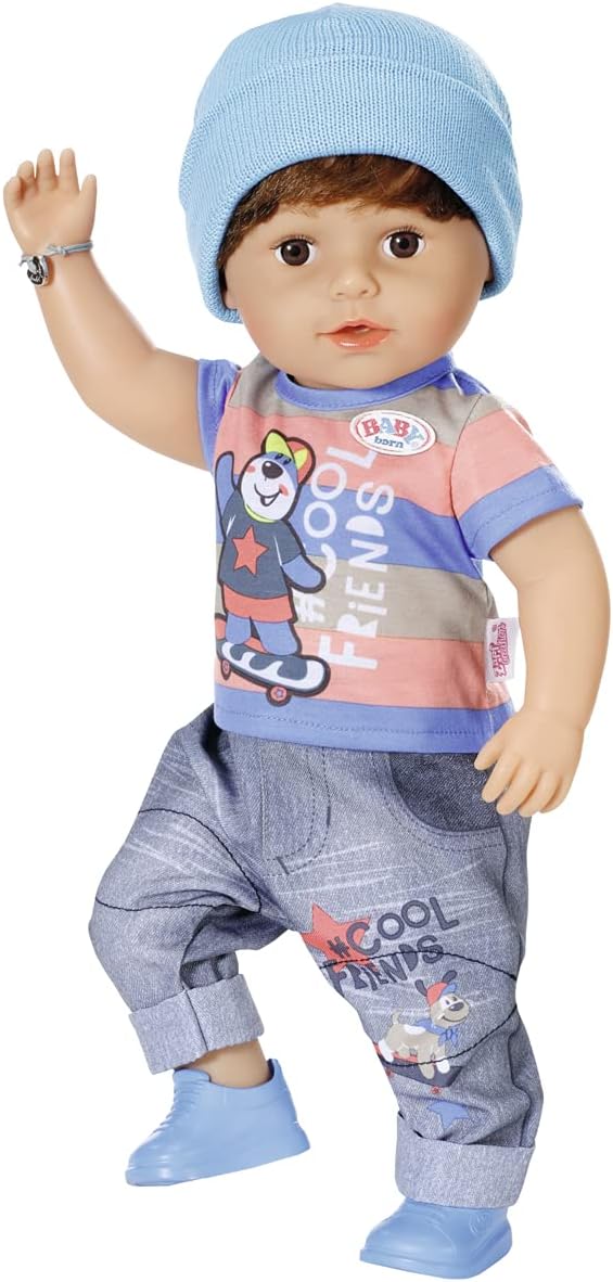BABY born Brother 43cm Doll - Interactive Vinyl Baby with Moveable Knees, Real Tears & Bath Play 15