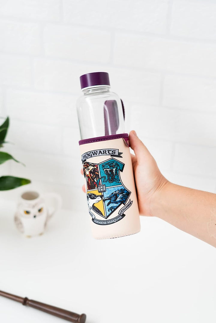 Official Harry Potter Glass Water Bottle - 500 ml, Glass Bottle