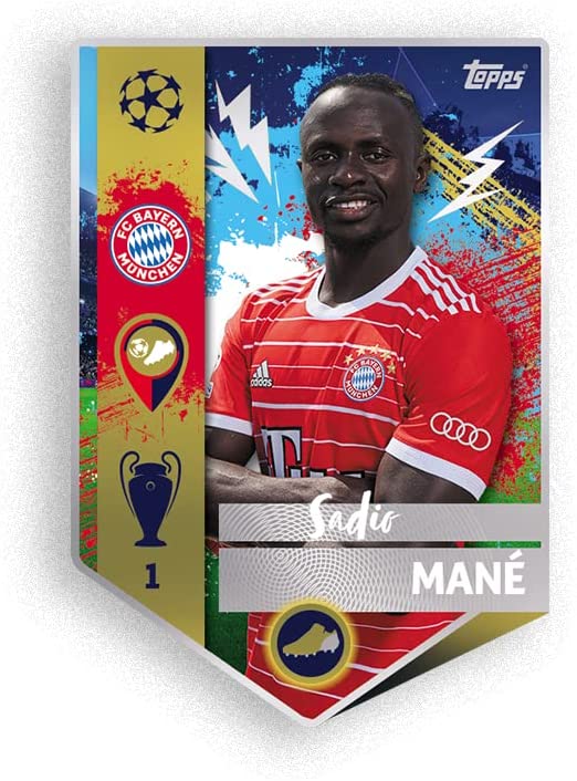 Topps UEFA Champions League 22/23 Football Stickers - Booster Pack (60 Stickers,