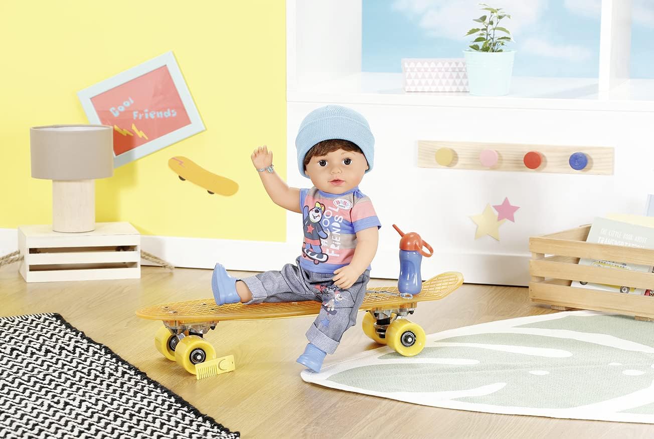 BABY born Brother 43cm Doll - Interactive Vinyl Baby with Moveable Knees, Real Tears & Bath Play 12