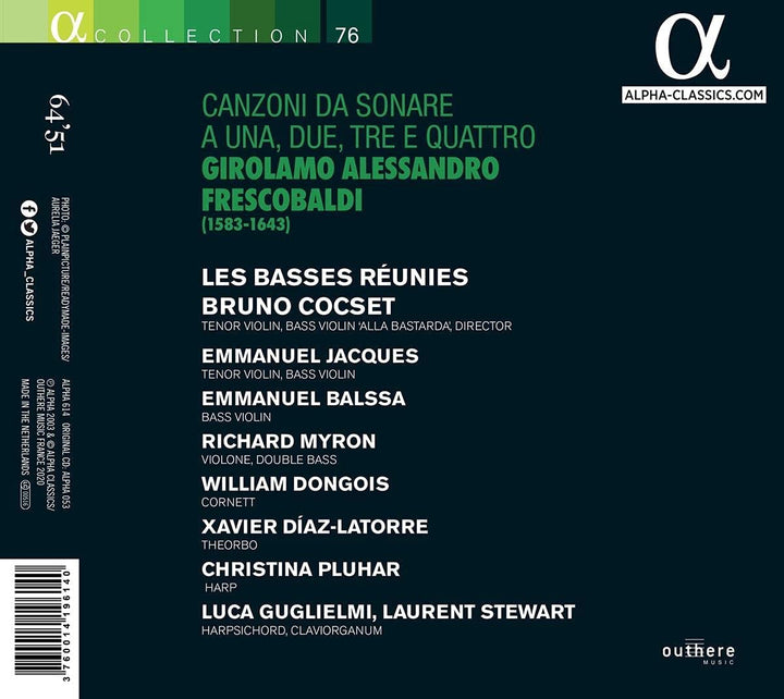 Basses Réunies - Frescobaldi: Canzoni [Audio CD]