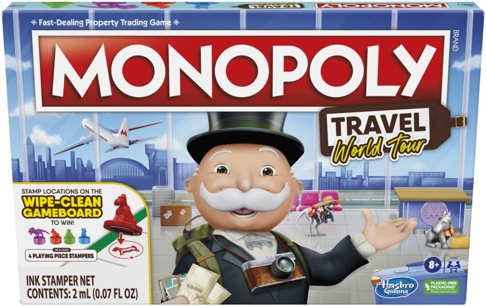 Hasbro Gaming Monopoly Travel World Tour Board Game for Families and Kids Ages 8