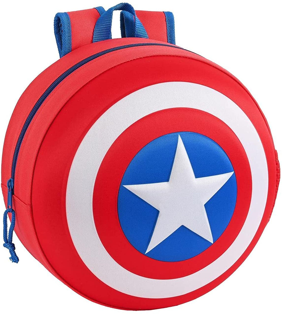 Safta - (642269358) Round Backpack 3d Round Capitan America Backpack