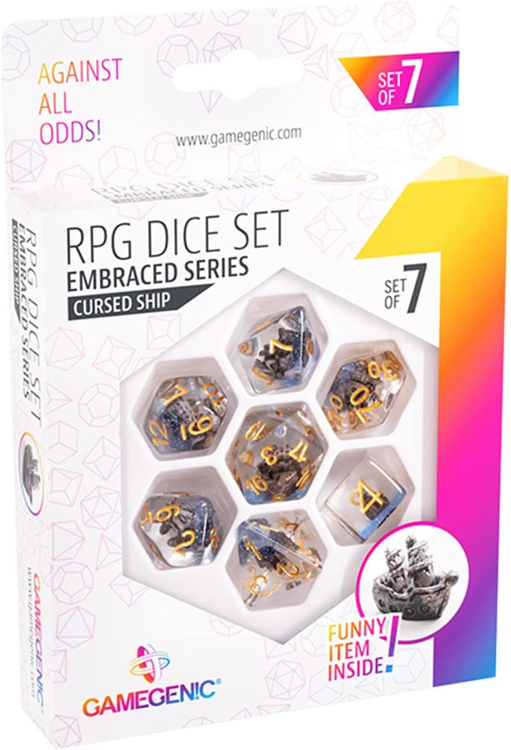 UNIT Gamegenic Embraced Series - Green Skull - RPG Dice Set (7pcs) Multicolor