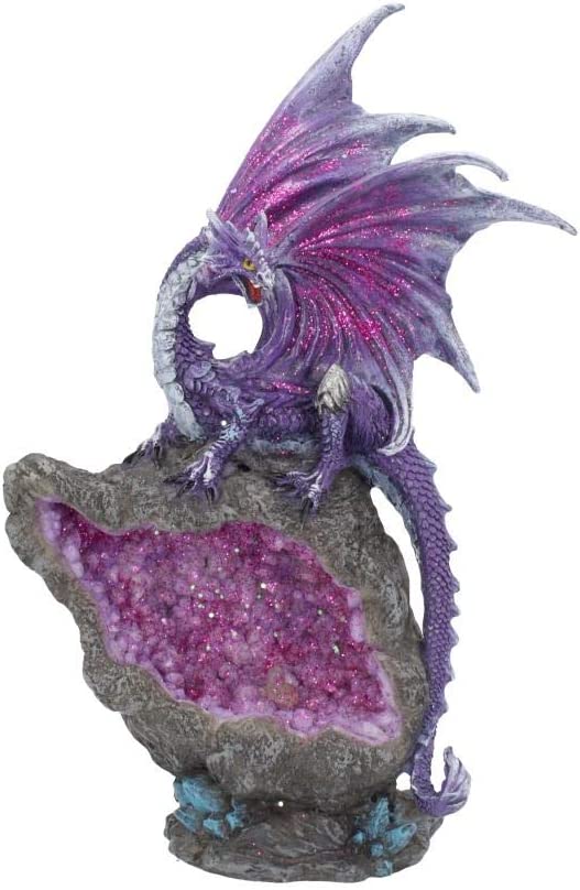 Nemesis Now Amethyst Custodian Dragon Figurine, Purple, 22cm