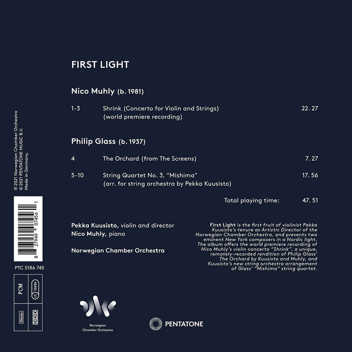 Pekka Kuusisto - Nico Muhly & Philip Glass: First Light [Audio CD]