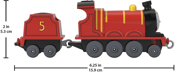 Fisher-Price Thomas & Friends die-cast push-along James toy train engine for pre