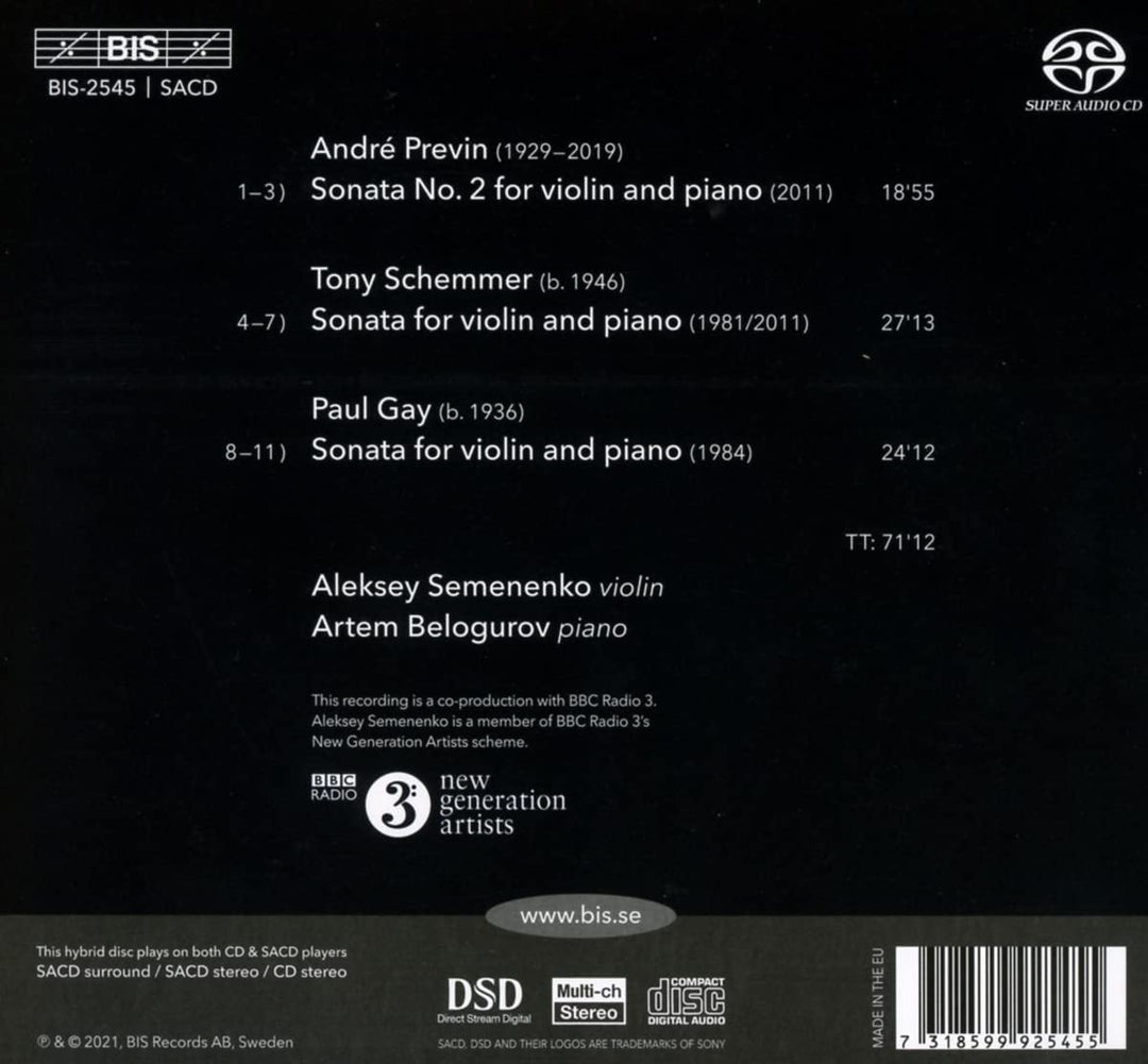 Crossroads [Aleksey Semenenko; Artem Belogurov] [Bis: BIS2545] [Audio CD]