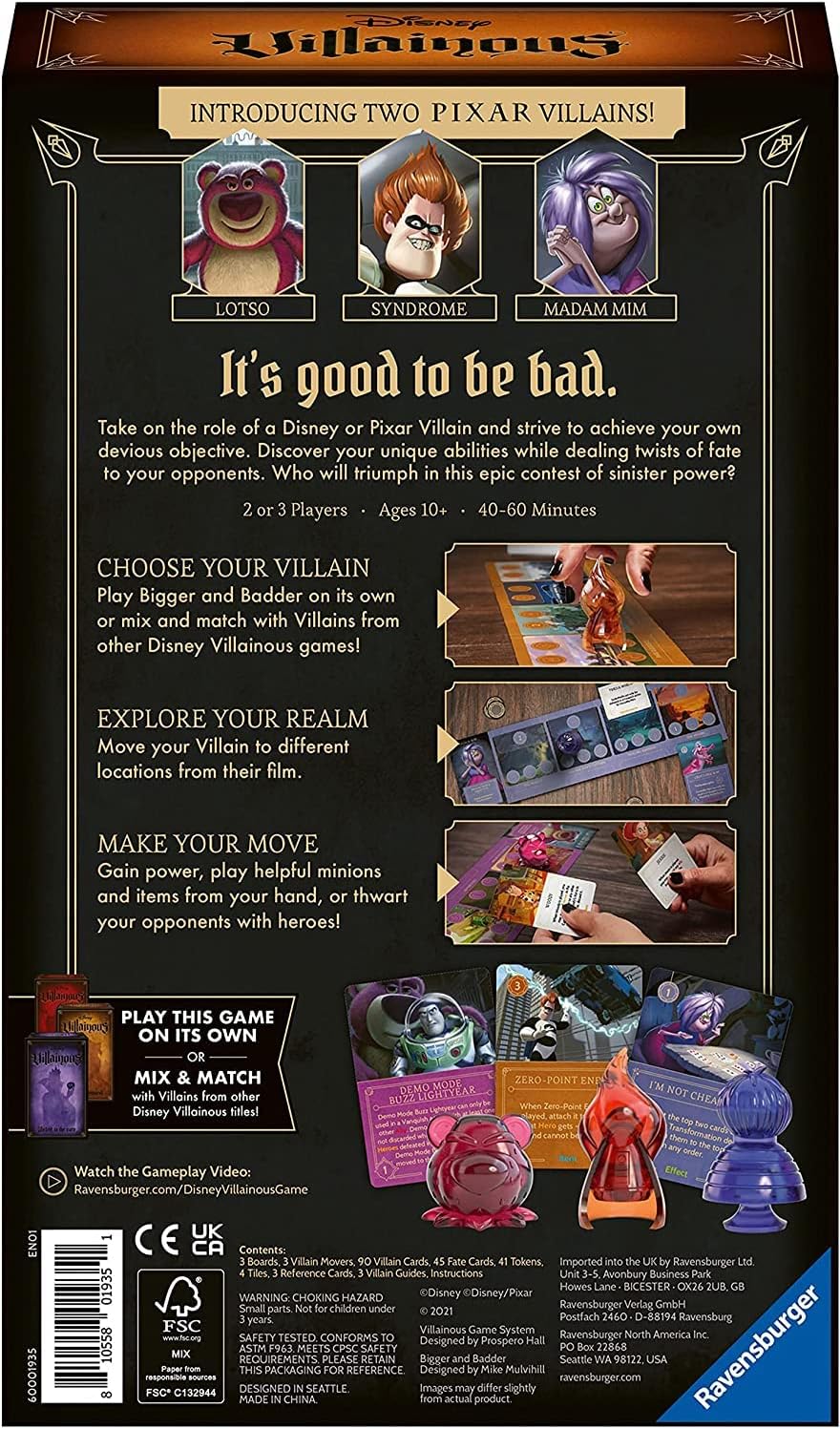 Ravensburger Disney Villainous Bigger and Badder Strategy Board Game 6